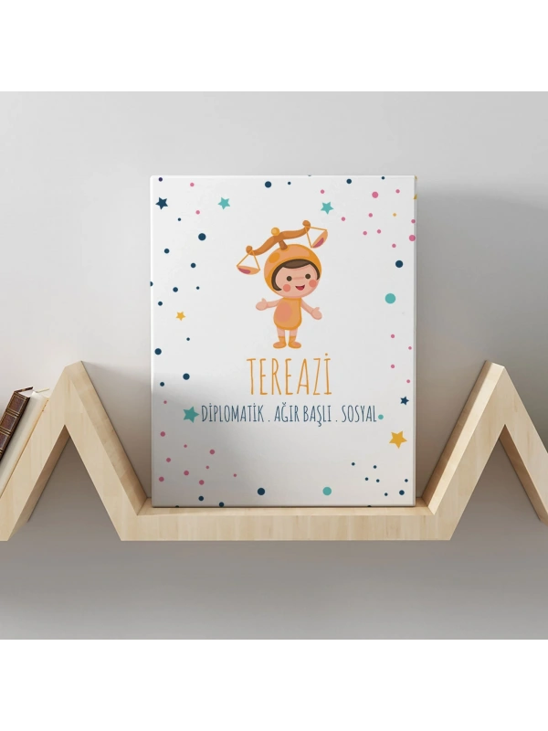 Terazi Burcuna Özel Tasarım Kanvas  Tablo