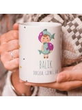 Balık Burcu Özel Sevimli Beyaz Kupa Bardak