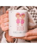 İkizler Burcu Özel Sevimli Beyaz Kupa Bardak