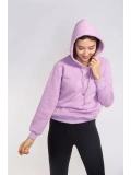 Kapüşonlu Şardonlu Sweatshirt-LİLA