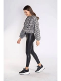 Kazayağı Desenli Kapüşonlu Sweatshirt-DESENLİ