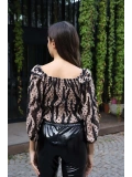 Madonna Yaka Crop Bluz - BEJ