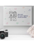 Romantik Tasarımlı Mini Kanvas Tablo - No10