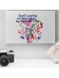 Romantik Tasarımlı Mini Kanvas Tablo - No11