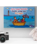 Romantik Tasarımlı Mini Kanvas Tablo - No15