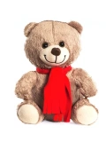 Sevimli Atklılı Peluş Ayıcık - Kahverengi