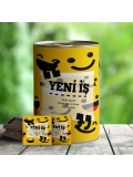 Yeni İş Tebrik Temalı Hediye Çikolata Konservesi