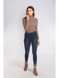 Yırtık Detaylı Skinny Jean Pantolon-LACİVERT