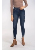 Yırtık Detaylı Skinny Jean Pantolon-LACİVERT