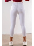 Yüksek Bel Skinny Jean Pantolon  - BEYAZ