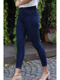 Yüksek Bel Skinny Jean Pantolon  - LACİVERT