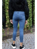 Yüksek Bel Skinny Jean Pantolon  - MAVİ