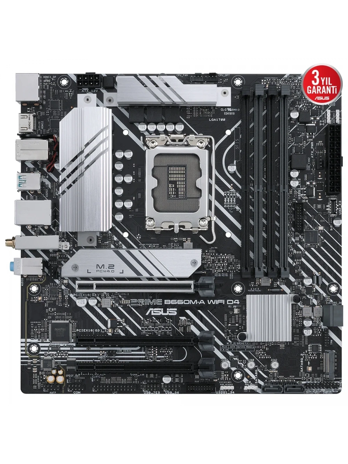 ASUS PRIME B660M-A WIFI D4 DDR4 5333MHz(OC) M.2 HDMI DP mATX 1700p