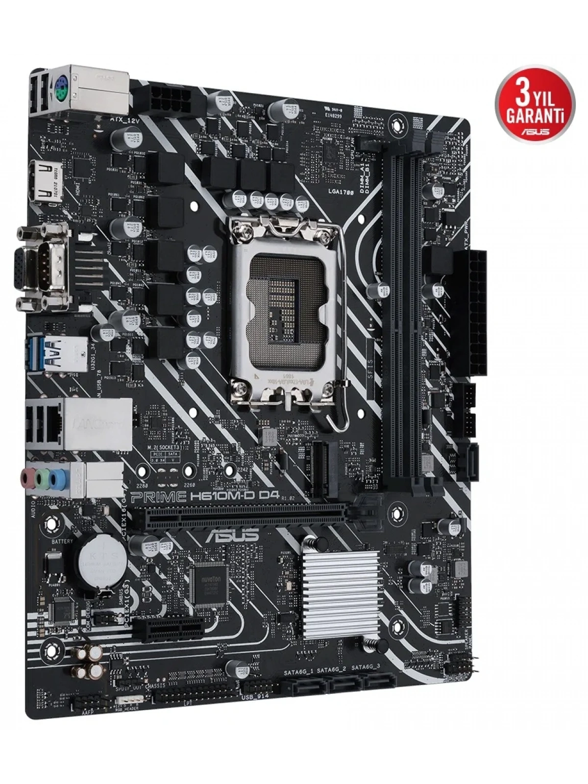 ASUS PRIME H610M-D DDR4 3200(OC) VGA HDMI DP M.2 mATX 1700p