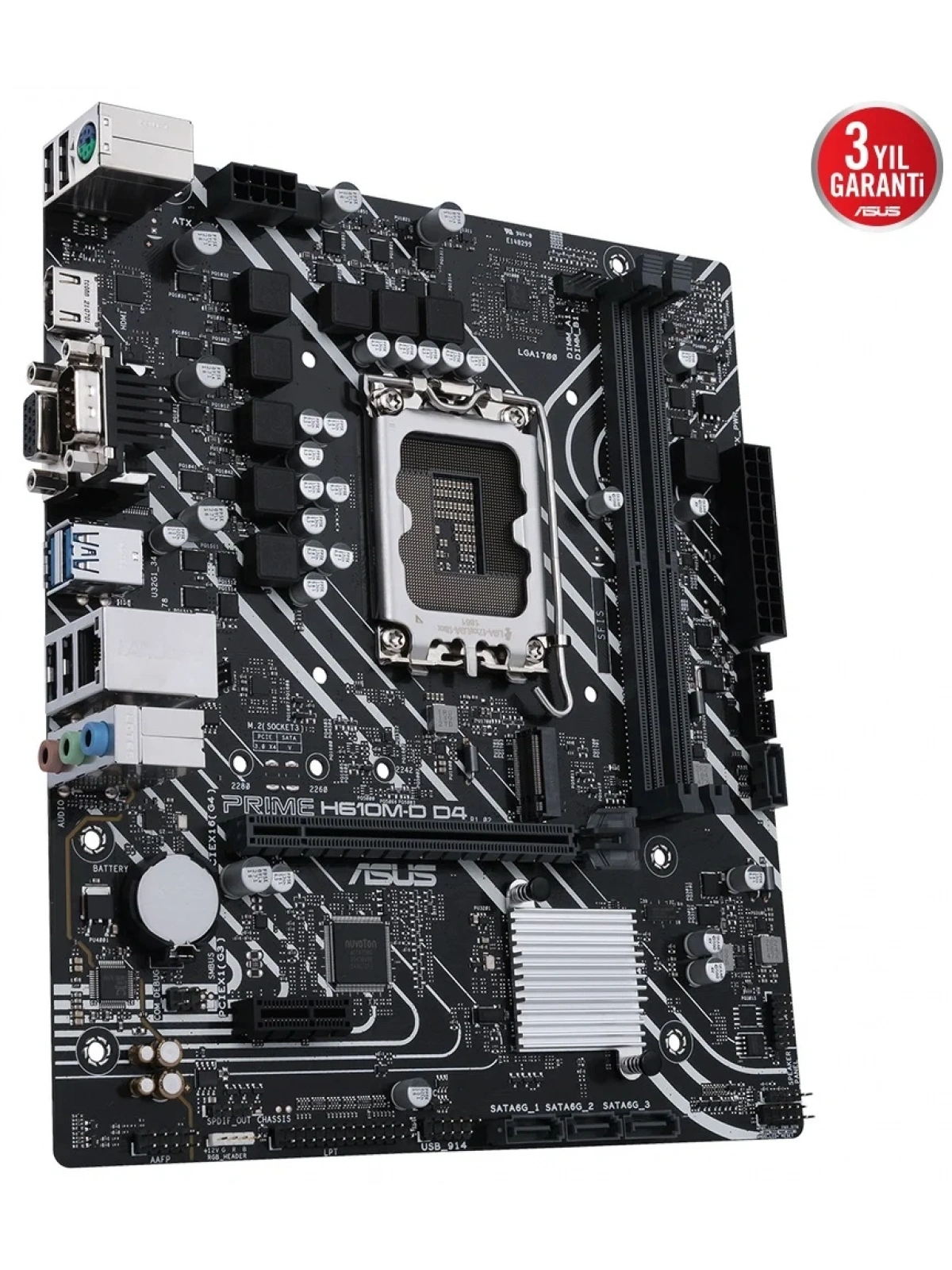 ASUS PRIME H610M-D DDR4 3200(OC) VGA HDMI DP M.2 mATX 1700p