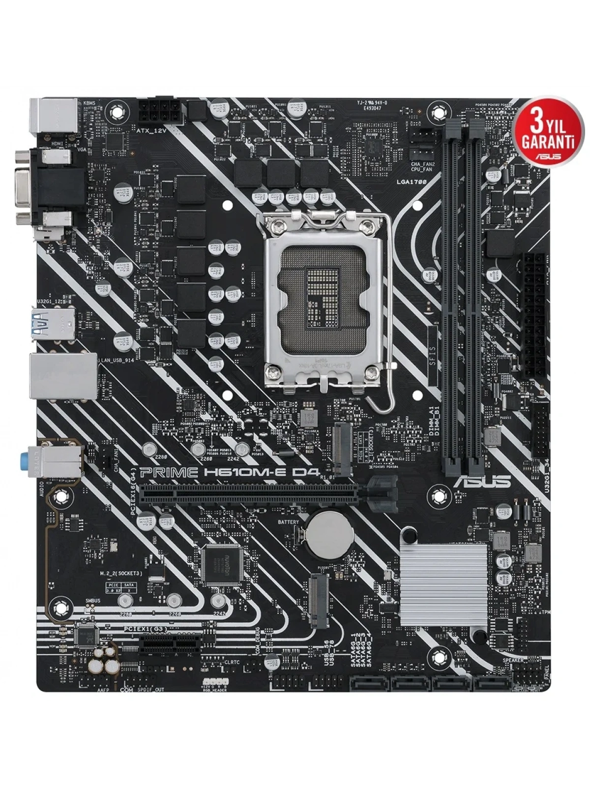 ASUS PRIME H610M-E DDR4 3200(OC) VGA HDMI DP M.2 mATX 1700p