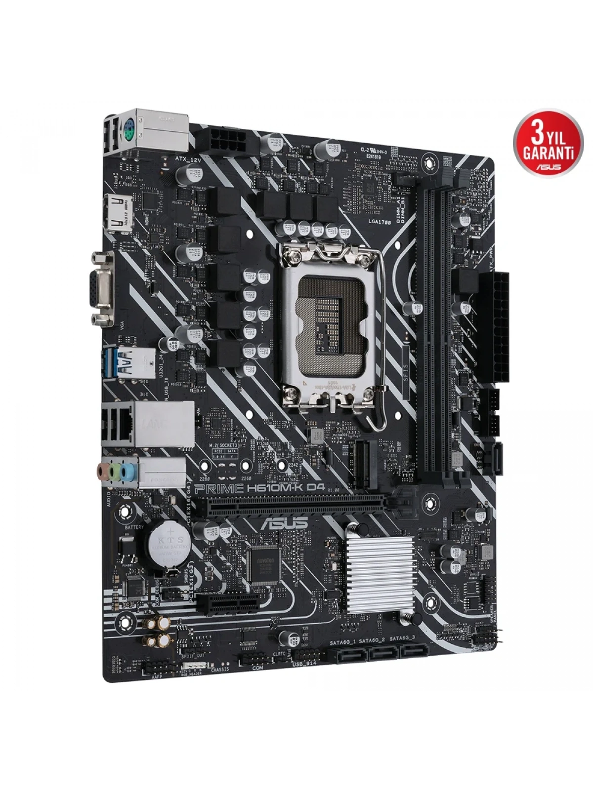 ASUS PRIME H610M-K D4 DDR4 3200(OC) HDMI DP M.2 mATX 1700p