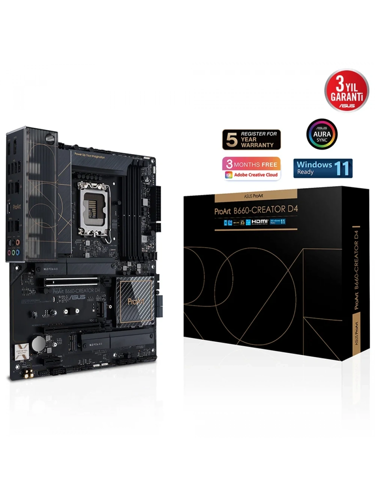 ASUS PROART B660-CREATOR D4 DDR4 5333Mhz M.2 ATX 1700p