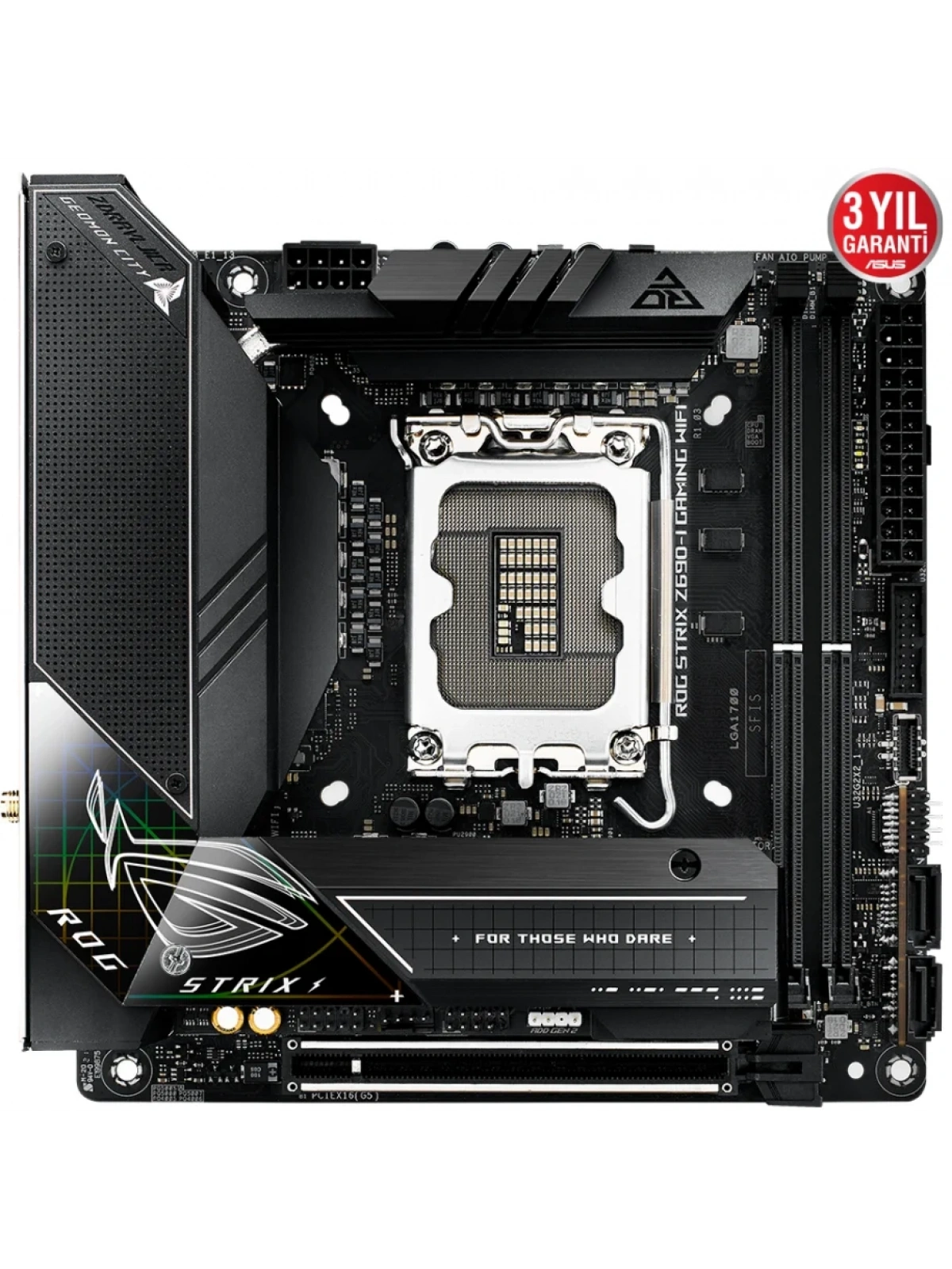 ASUS ROG STRIX Z690-I GAMING WIFI DDR5 6400Mhz(OC) HDMI M.2 Mini ITX 1700p