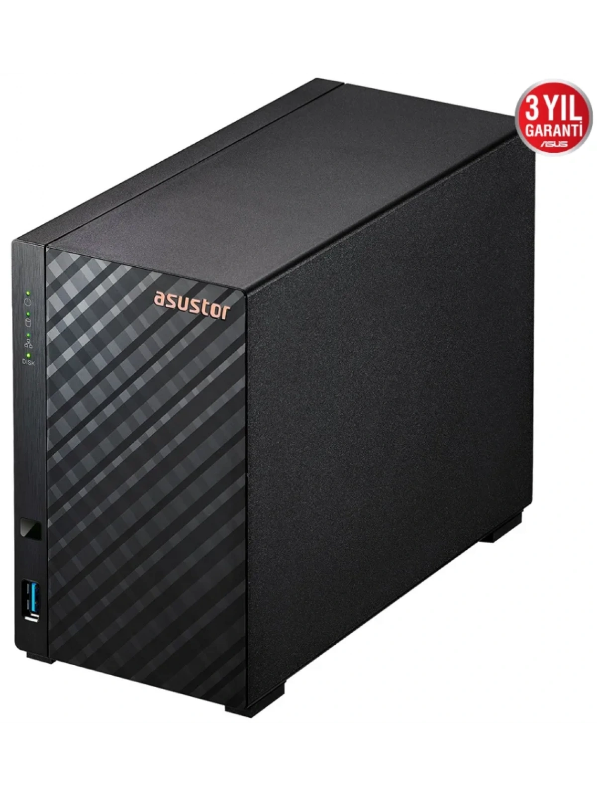 ASUSTOR AS1102T 2 SLOT 1GB DDR4 3.5 NAS DEPOLAMA ÜNİTESİ