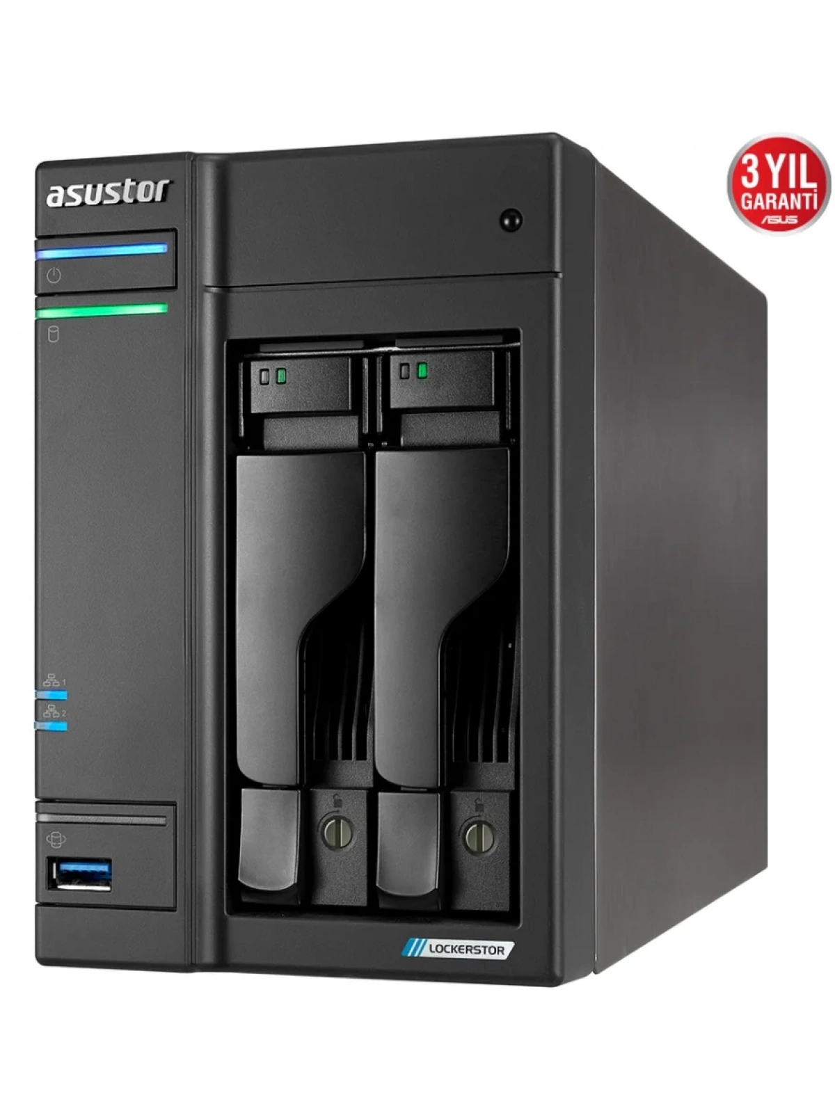 ASUSTOR AS6602T 2 SLOT 4GB DDR4 3.5 NAS DEPOLAMA ÜNİTESİ