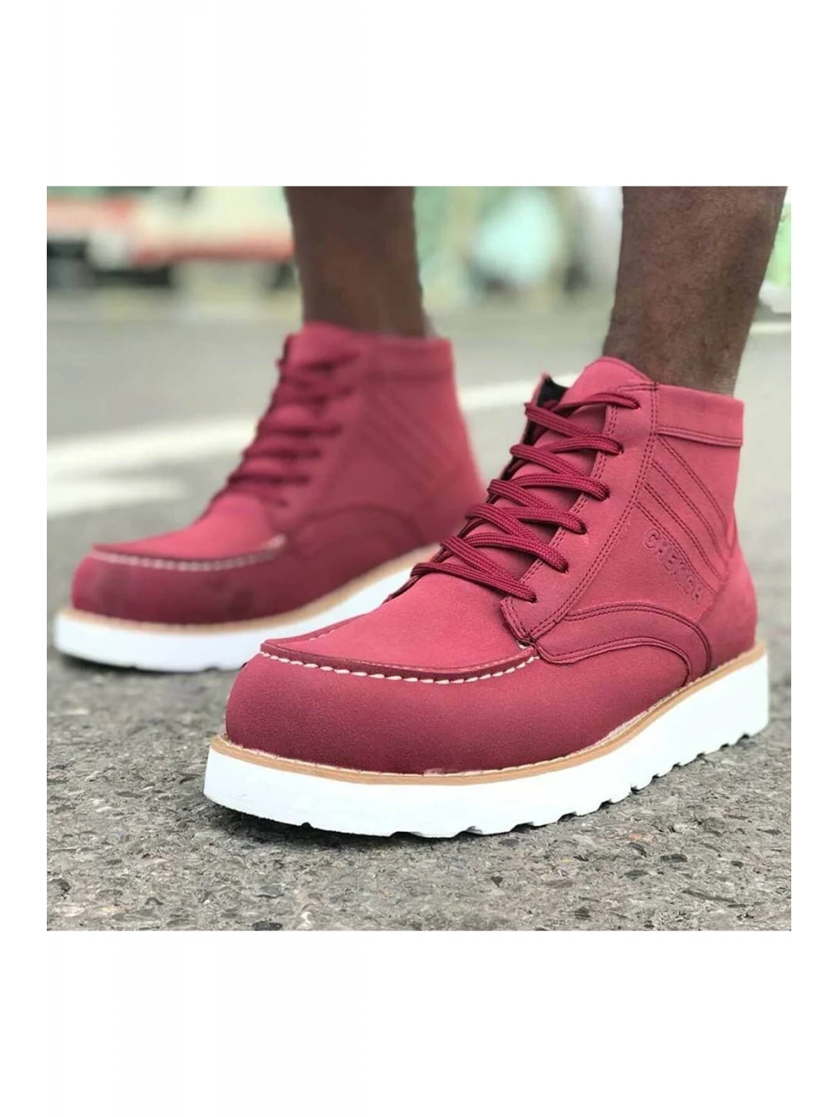 CH047 Süet BT Erkek Bot BORDO