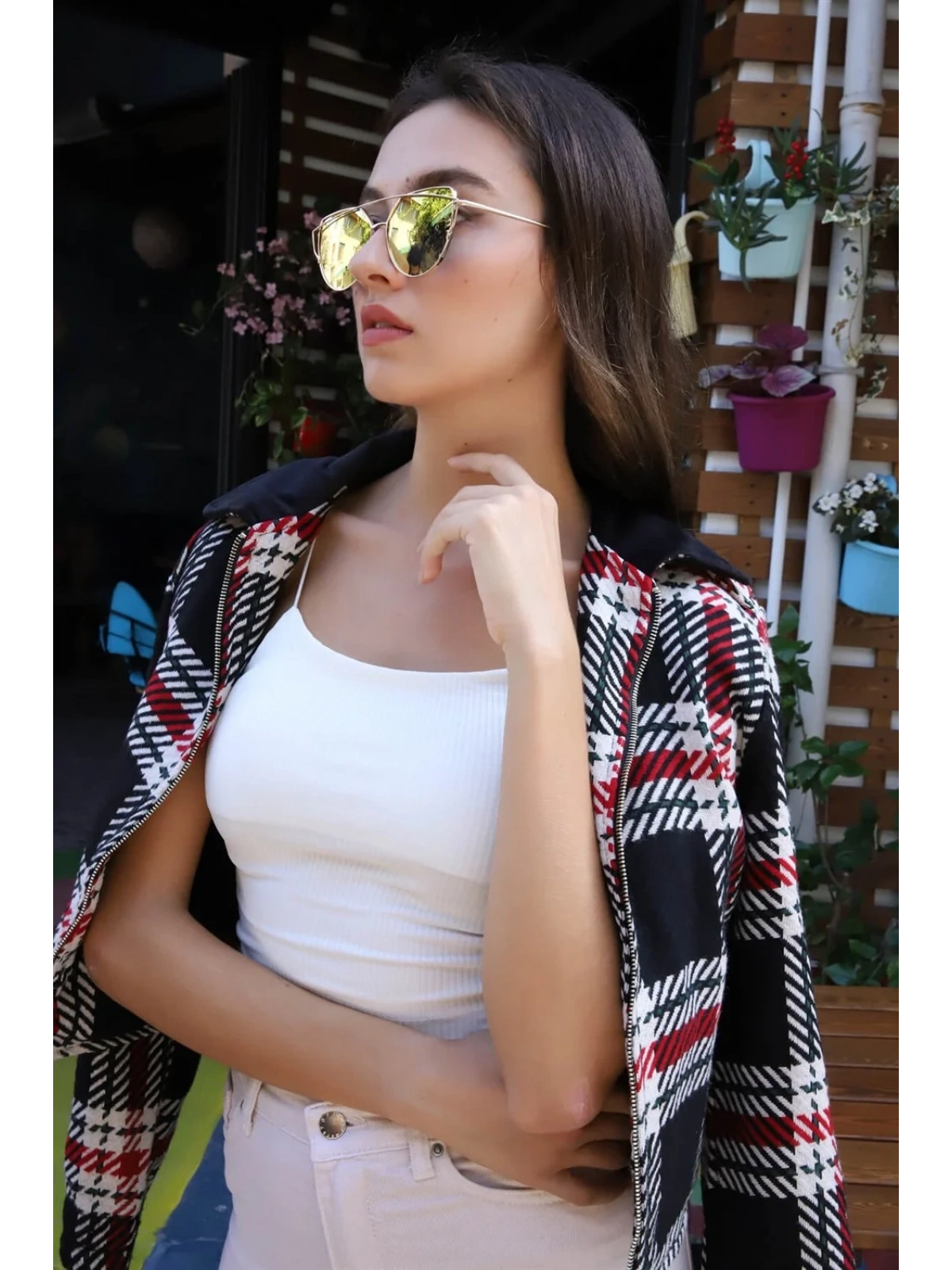 Ekose Kaşe Ceket
