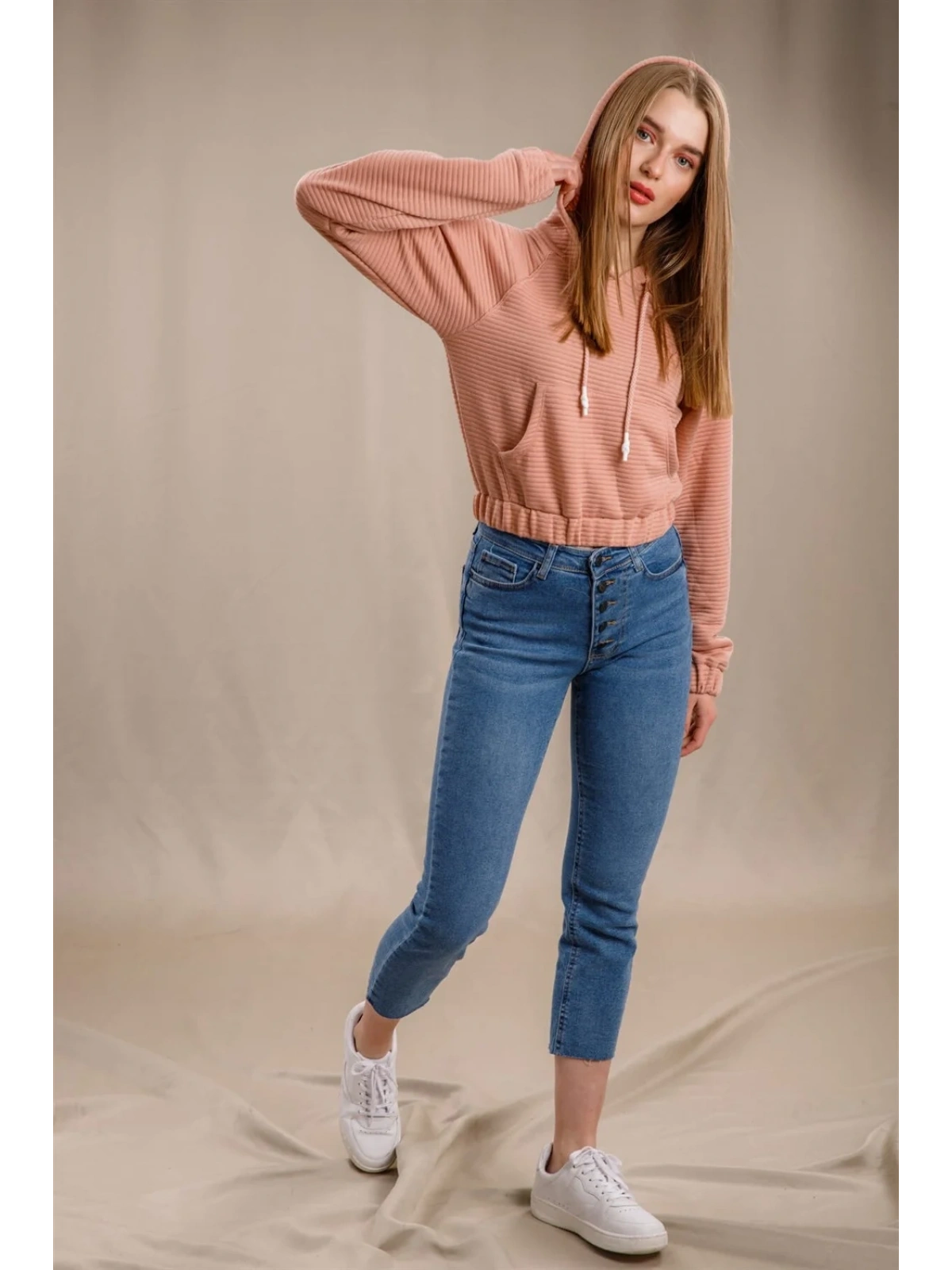 Kanguru Cepli Sweatshirt - PUDRA