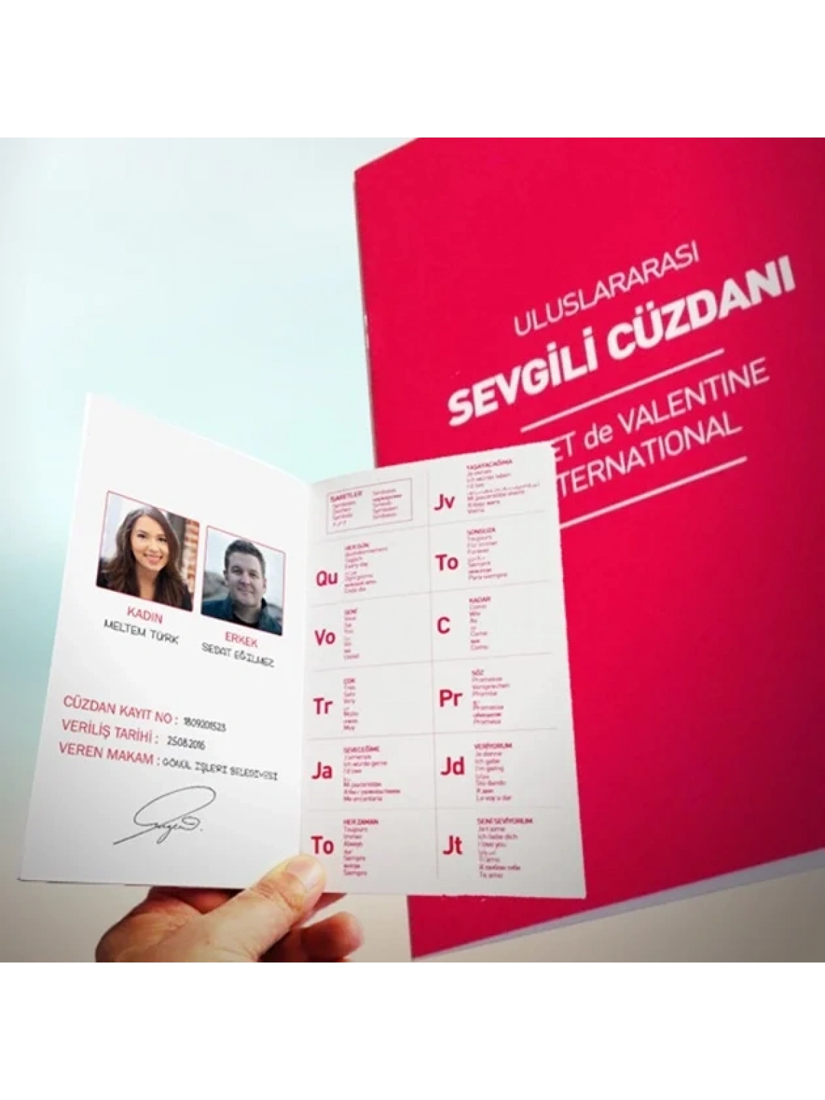 Kişiye Özel Fotoğraflı Sevgili Cüzdan
