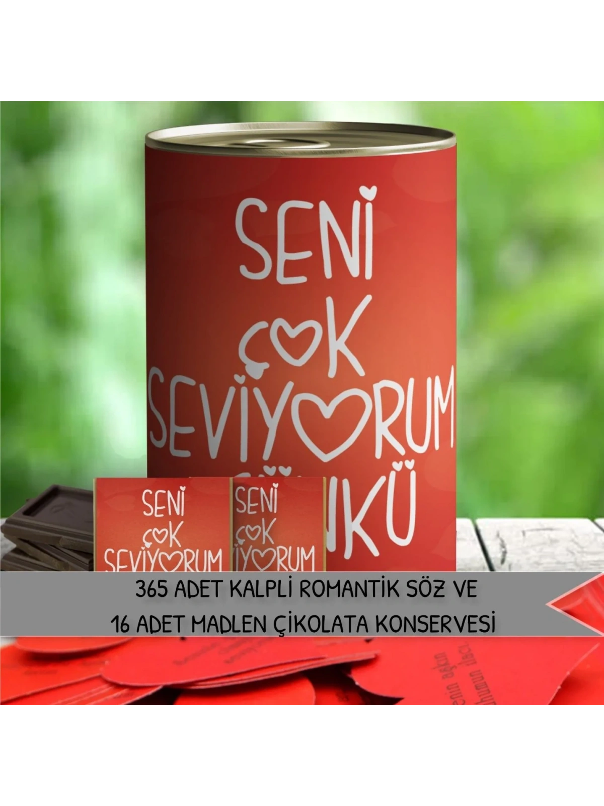 Madlen Çikolatalı Romantik Hediye Konservesi