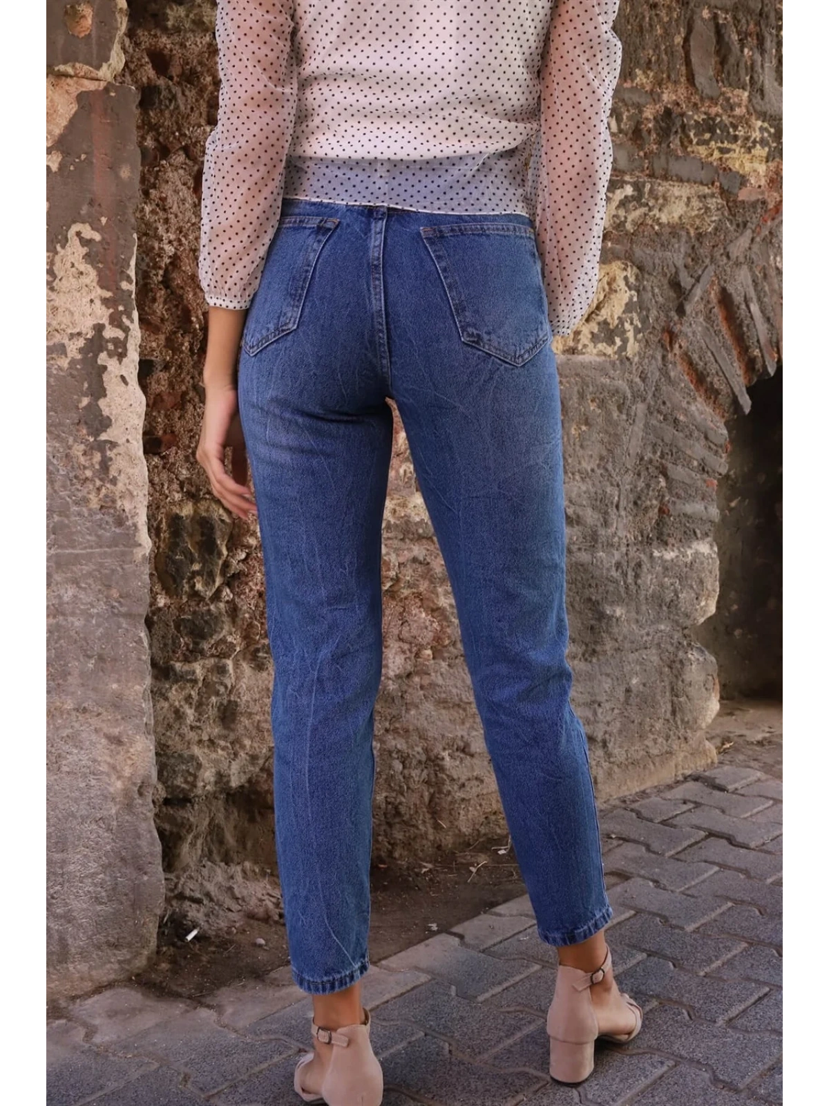 MOM Jeans - LACİVERT