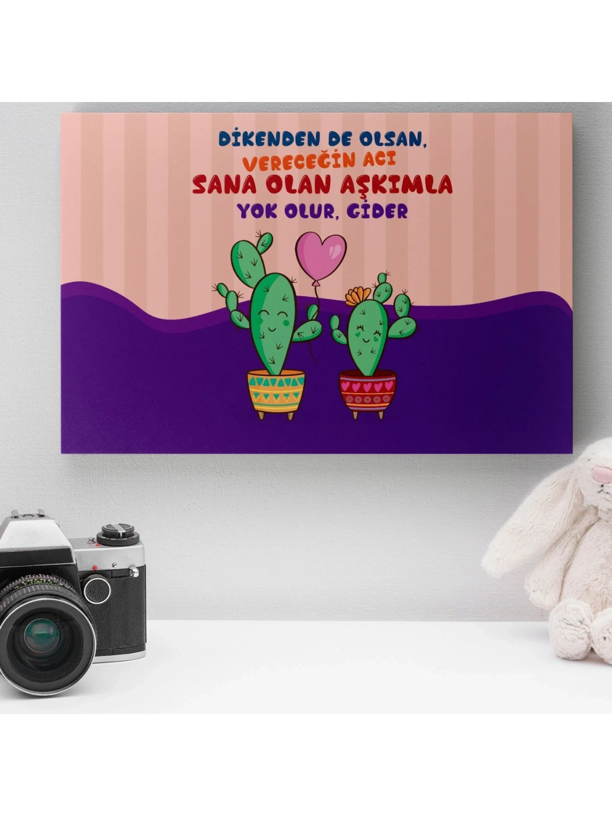 Romantik Tasarımlı Mini Kanvas Tablo - No9
