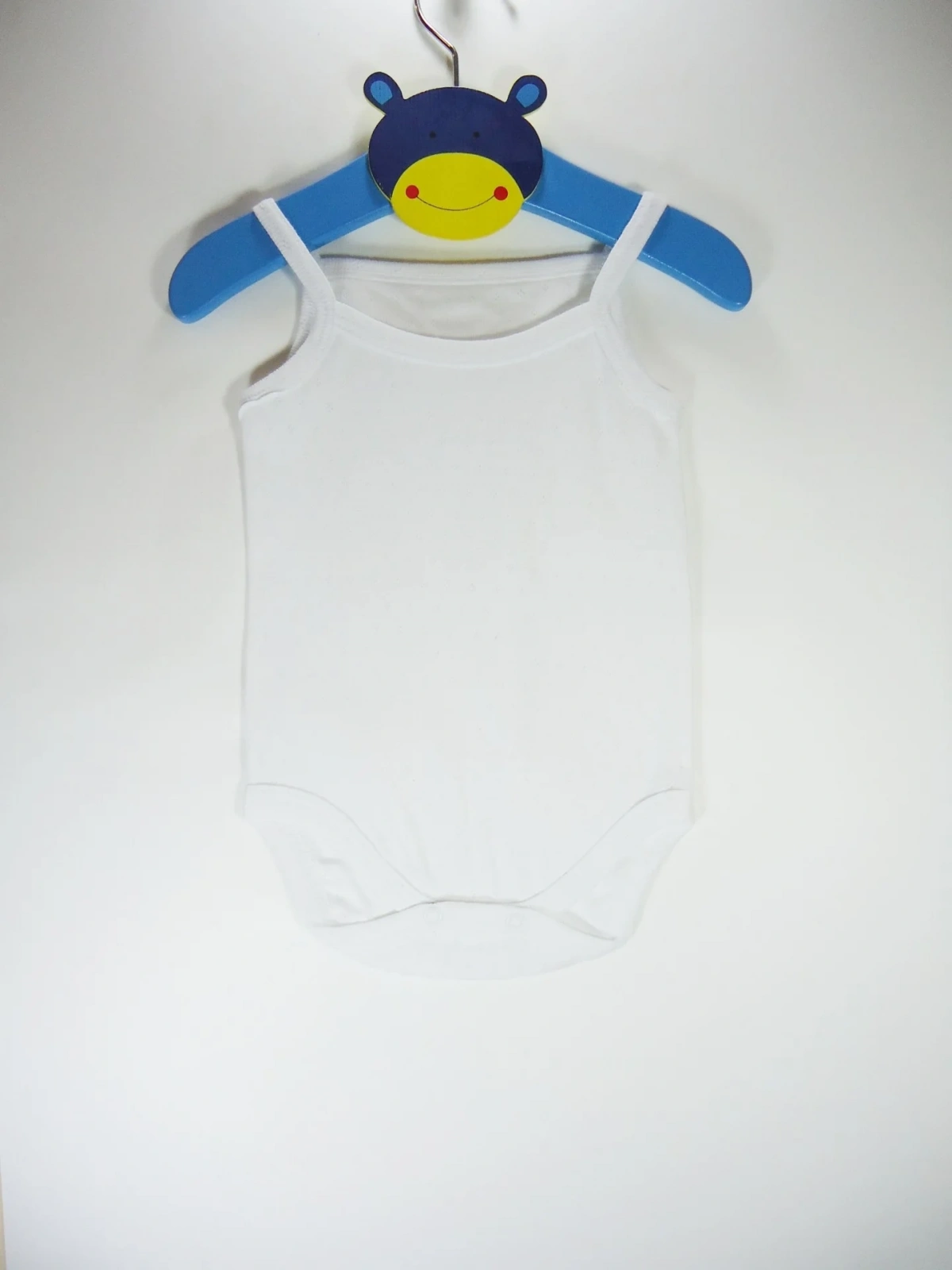Sema Bebe Jakarlı ip Askılı Badi (Body) - Beyaz 3-6 Ay