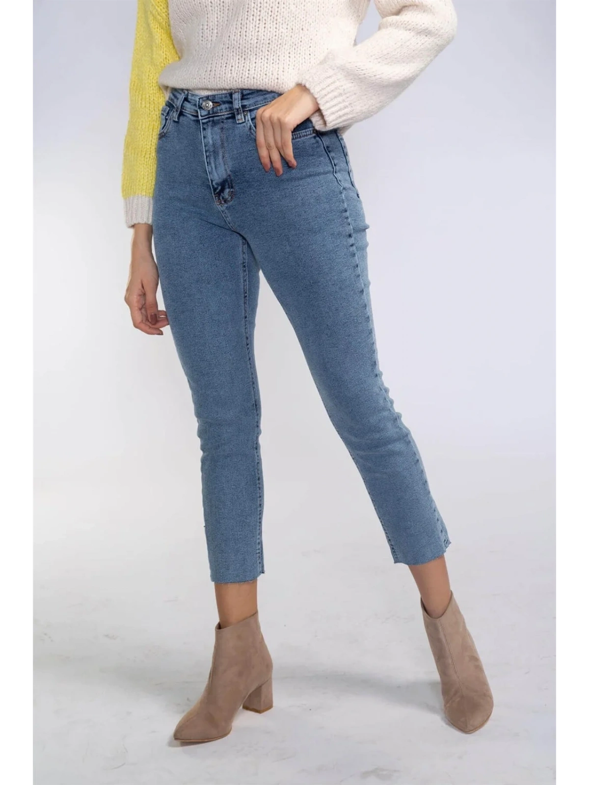 Slim Fit Jean Pantolon-MAVİ