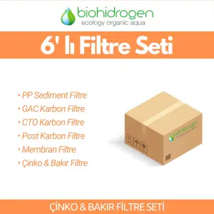 Çinko & Bakır Filtre Seti - 6lı Set