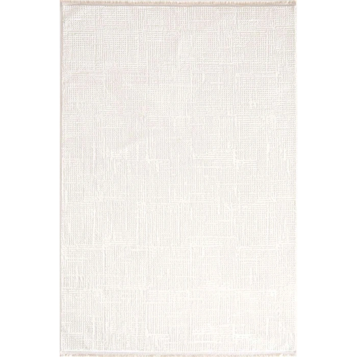 Yumuşak Dokulu Beyaz Salon Halısı Yatak Odası Halısı Koridor Halısı Kesme Halı Beyaz 06