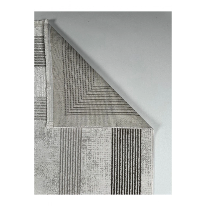Merinos Vista Gri %100 Akrilik Halı Yumuşak Dokulu Modern Salon Oturma Odası Halısı