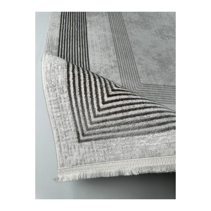 Merinos Vista Gri %100 Akrilik Halı Yumuşak Dokulu Modern Salon Oturma Odası Halısı
