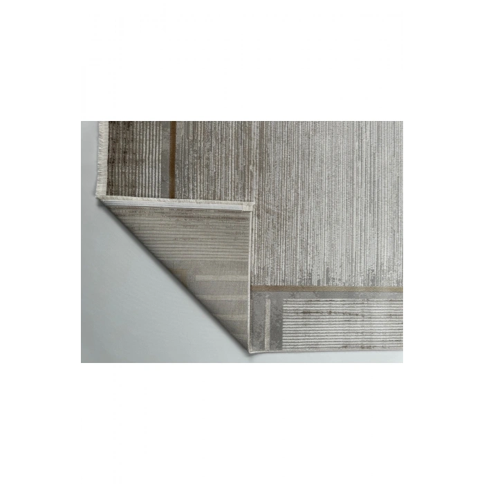 Merinos Vista Vizon Kahve Çerçeveli %100 Akrilik Yumuşak Dokulu Salon Oturma Odası Halısı 79322-80