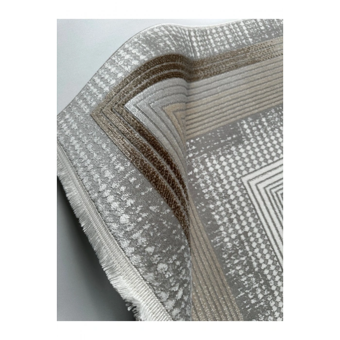 Merinos Vista Krem Kahverengi %100 Akrilik Yumuşak Dokulu Salon Oturma Odası Halısı 79323-80