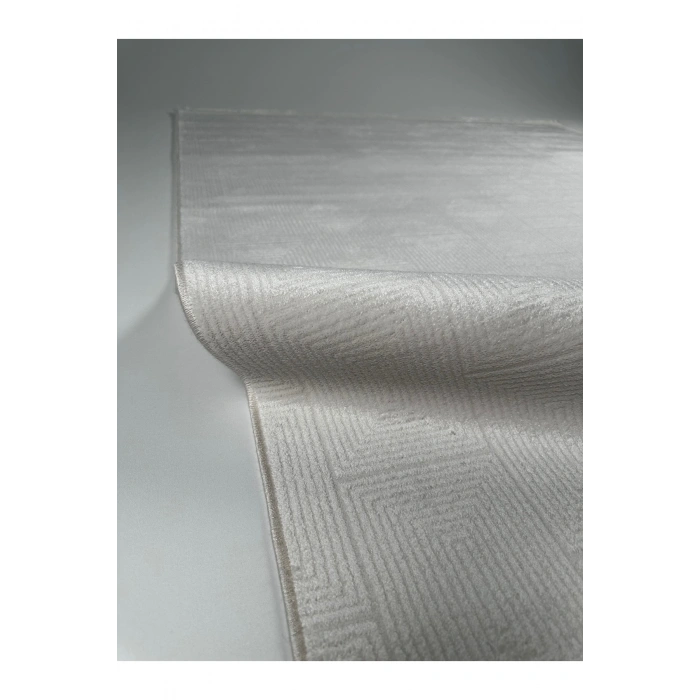 Merinos Vista Beyaz Renk %100 Akrilik Geometrik Desen Yumuşak Dokulu Salon Oturma Odası Halısı 63237-63
