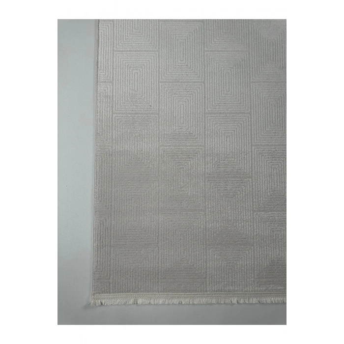 Merinos Vista Beyaz Renk %100 Akrilik Geometrik Desen Yumuşak Dokulu Salon Oturma Odası Halısı 63237-63