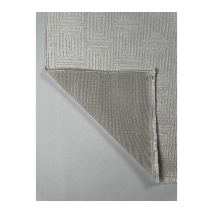 Merinos Vista Beyaz Renk %100 Akrilik Geometrik Desen Yumuşak Dokulu Salon Oturma Odası Halısı 63237-63