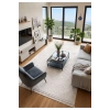 Krem Hav Toz Vermez Modern Geometrik Desenli Modern Dokuma Salon Halısı Oturma Odası Halısı