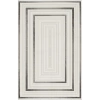 Merinos Vista Beyaz Renk Gri Çok Çerçeveli %100 Akrilik Yumuşak Dokulu Salon Oturma Odası Halısı