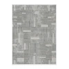 Merinos Vista %100 Akrilik Gri Geometrik Desenli Kesme Halı Yolluk Antre Koridor Salon Halısı