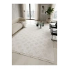 Merinos Vista Beyaz Renk %100 Akrilik Geometrik Desen Yumuşak Dokulu Salon Oturma Odası Halısı 63237-63