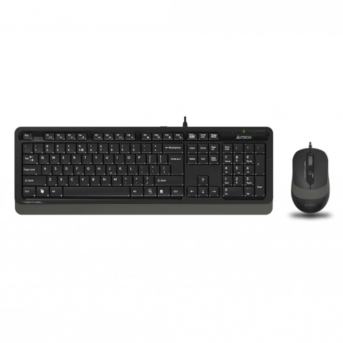 A4 TECH F1010, Gri, FSTYLER, USB Kablolu, Türkçe Q, Multimedya, Klavye Mouse Set