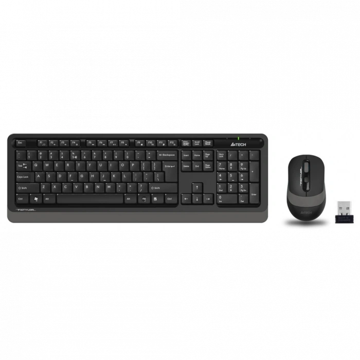 A4 TECH FG1010, Gri, FSTYLER, 2.4Ghz Kablosuz, Türkçe Q, Klavye Mouse Set