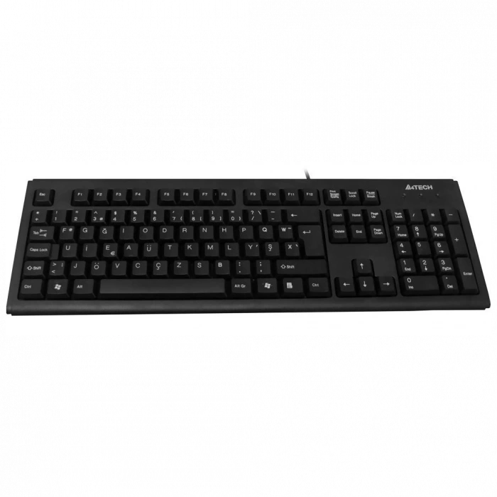 A4 TECH KM-720, Siyah, USB Kablolu, Türkçe F, Multimedya KLAVYE